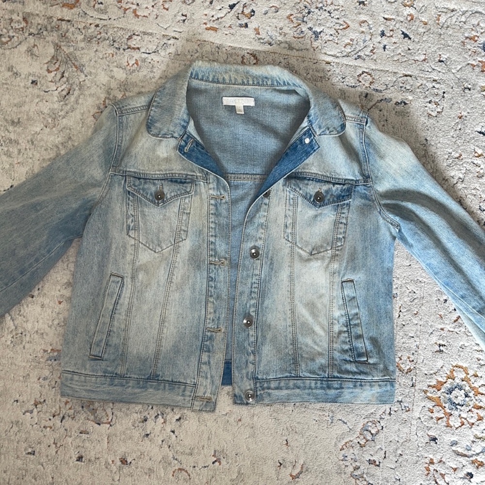 Light wash denim jacket